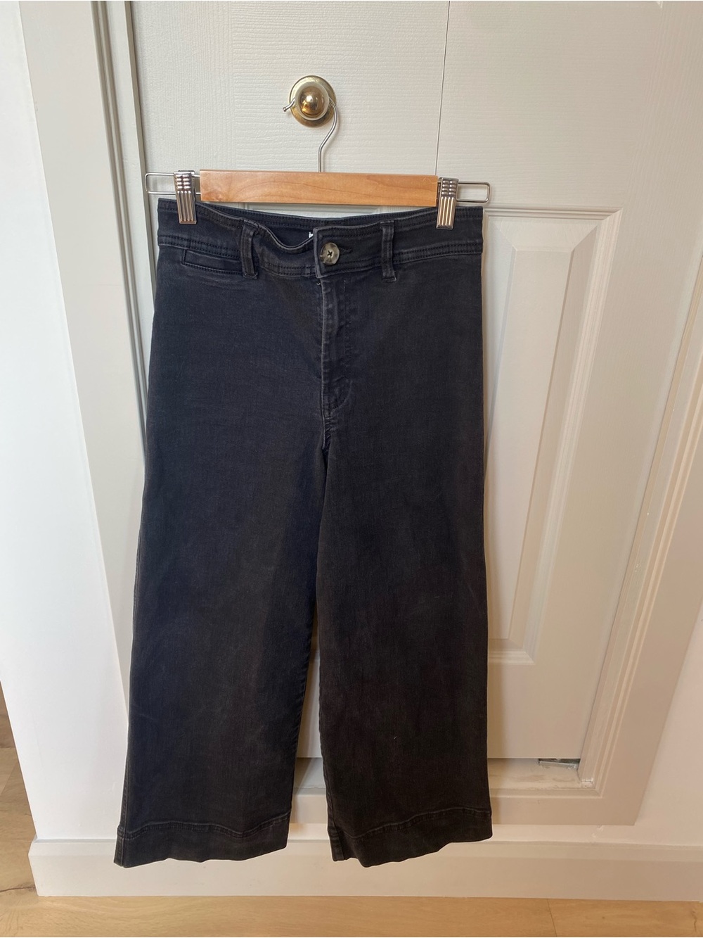 H&M Black Wide-Leg High-Rise Jeans